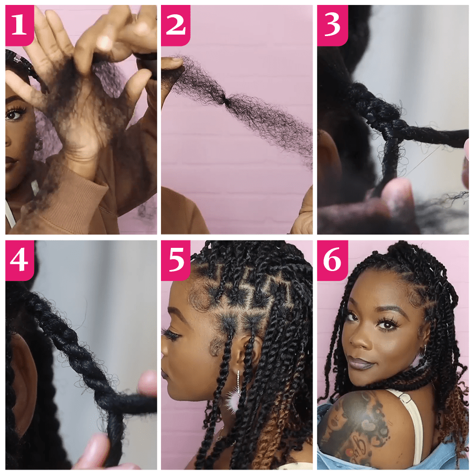 Afro Kinky Bulk Hair No Attachment 100% Remy Dreadlock Hair Peruvian Afro Kinky Bulk Natural Color Kinky Curly Hair for Twist Crochet Braiding Hair 100% Remy Human Bulk Hair
