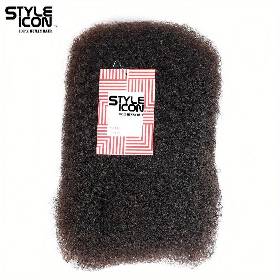 Styleicon Afro Kinky Bulk Human Hair Brazilian Remy Afro Kinky Bulk 1.76 oz/ Pcs Kinky Curly Hair Crochet For Braids No Weft
