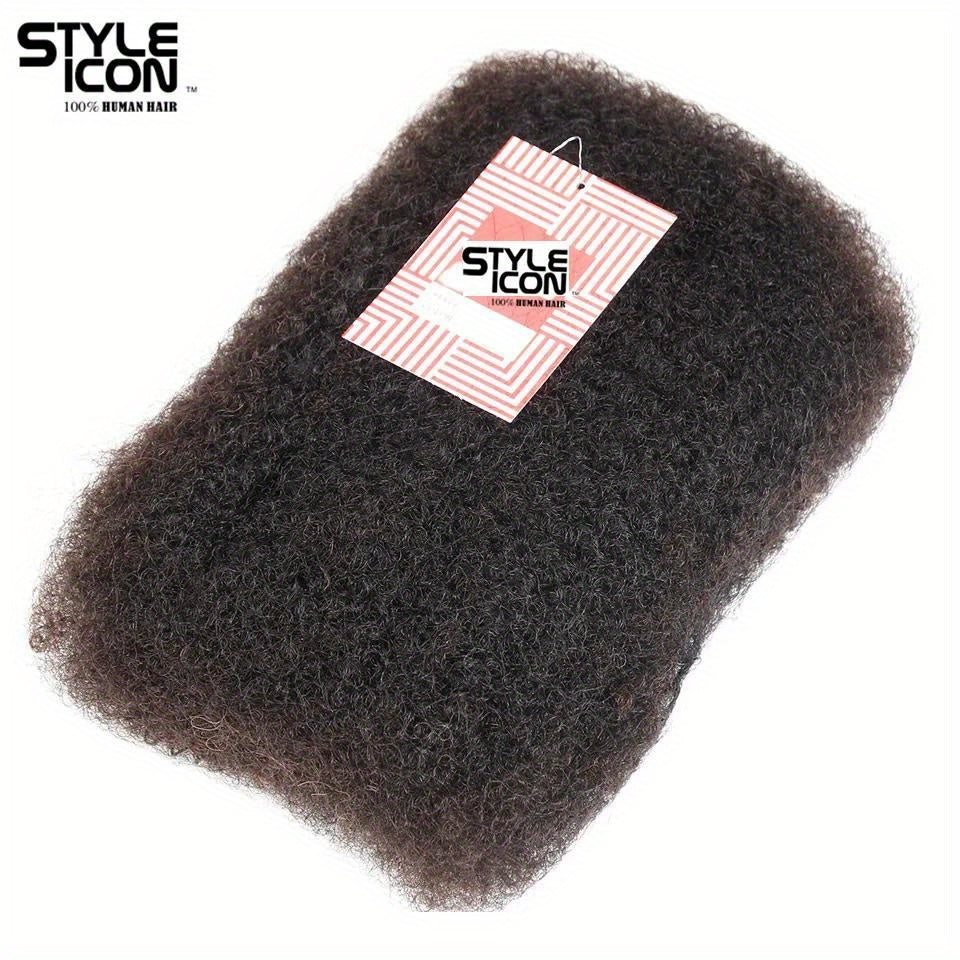 Styleicon Afro Kinky Bulk Human Hair Brazilian Remy Afro Kinky Bulk 1.76 oz/ Pcs Kinky Curly Hair Crochet For Braids No Weft