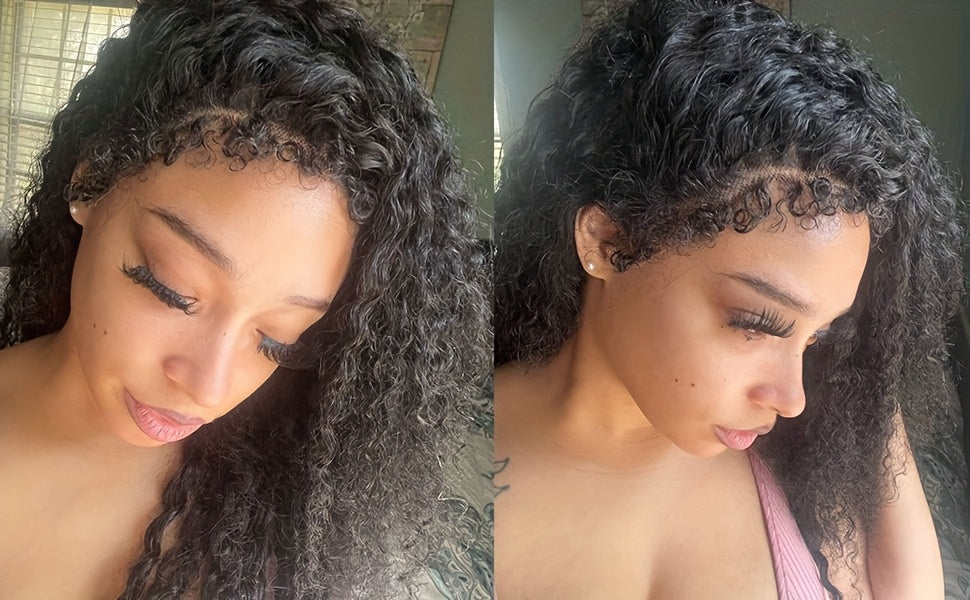 250% Density 4C Kinky Curly Human Hair Wig with 13x4 HD Lace Front - Pre-Bleached & Pre-Plucked Baby Hair, Breathable Swiss Lace for Zero Stress Wear, Realistic Scalp & Summer Comfort (Afro Curly, All Ethnicities), Comfortabl