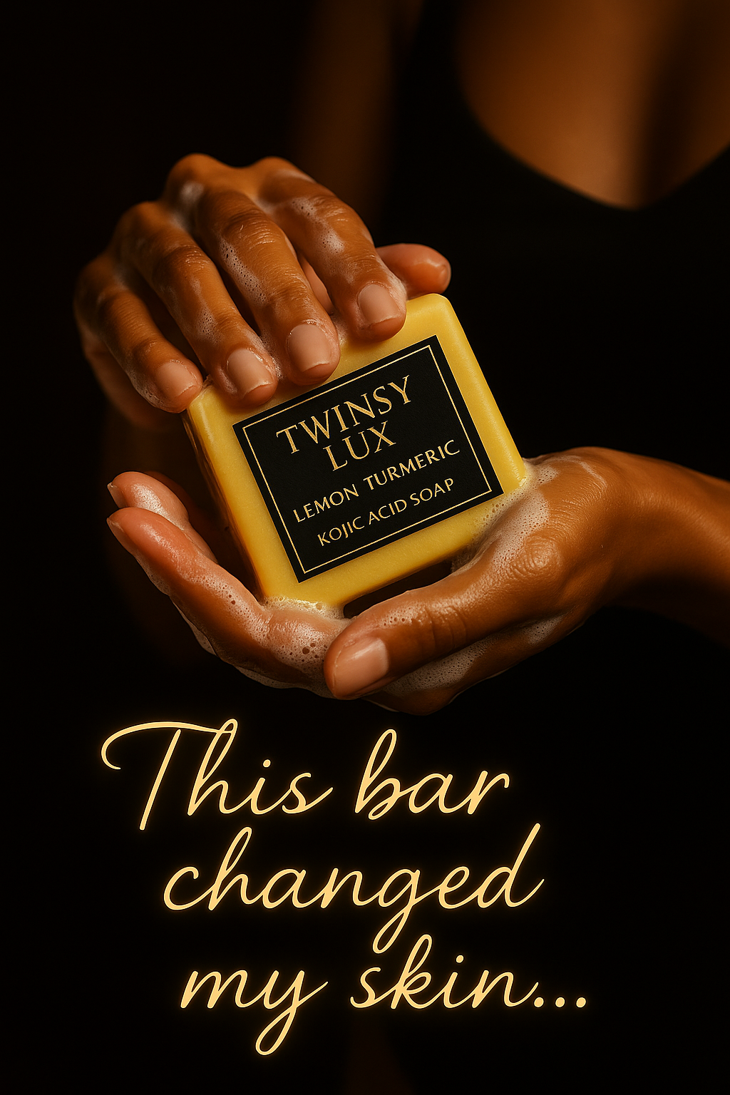 LEMON TUMERIC & ACID KOJIC SOAP BRIGHTNING BAR WITH VITAMIN C COMPLEX FOR FACE AND BODY SKIN, SOAP NET (SET OF 3,6,12)