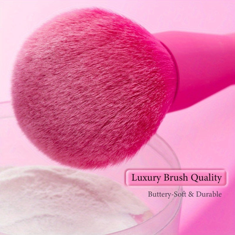 Makeup Brush Set, 15 Pie Quality Makeup Brushes, Premium Synthetic Make Up Brushes for Foundation Powder Blush Highlighter Conaler Makeup Brush Kit for Travel, Hot P