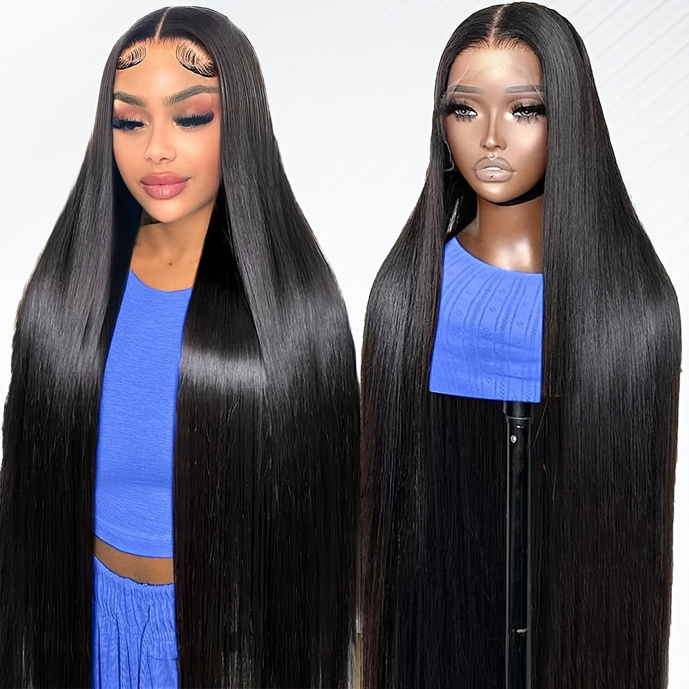 34 Inch 5X5 Glueless Lace Front Wigs Human Hair Pre Plucked With Baby Hair 250% Density Real Human Hair Wig Straight 5X5 HD Lace Frontal Wigs