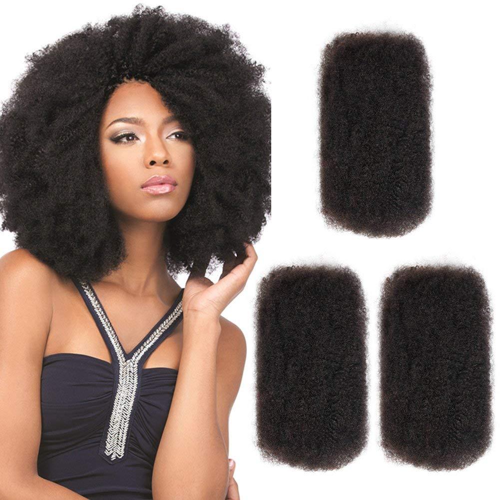 Remy Bulk Hair Peruvian Bulk Hair No Attachment Peruvian Afro Kinky Curly Wave Human Hair Bulk for Braiding Natural Color Braids Hair
