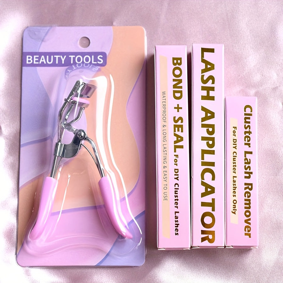 High Qulity Rita Individual False Eyelashes Extension Kit Curl Wispy Style, 12 Box Lashes with Glue&Bond Seal&Remover&Curler, Individual Lashes Makeup Kit