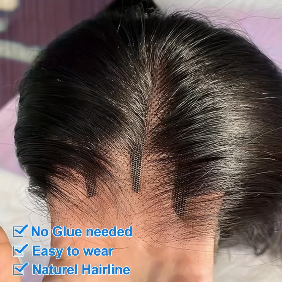 5x5 HD Lace Put On And Go Glueless Closure Wigs Human Hair Straight Human Hair Pre Plucked Pre Cut No Glue 3 Seconds To Wear Glueless Wig Transparent Lace Front Wigs Human Hair 250% Density