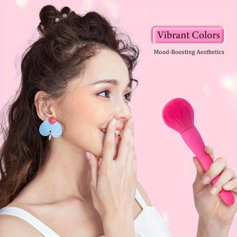 Makeup Brush Set, 15 Pie Quality Makeup Brushes, Premium Synthetic Make Up Brushes for Foundation Powder Blush Highlighter Conaler Makeup Brush Kit for Travel, Hot P