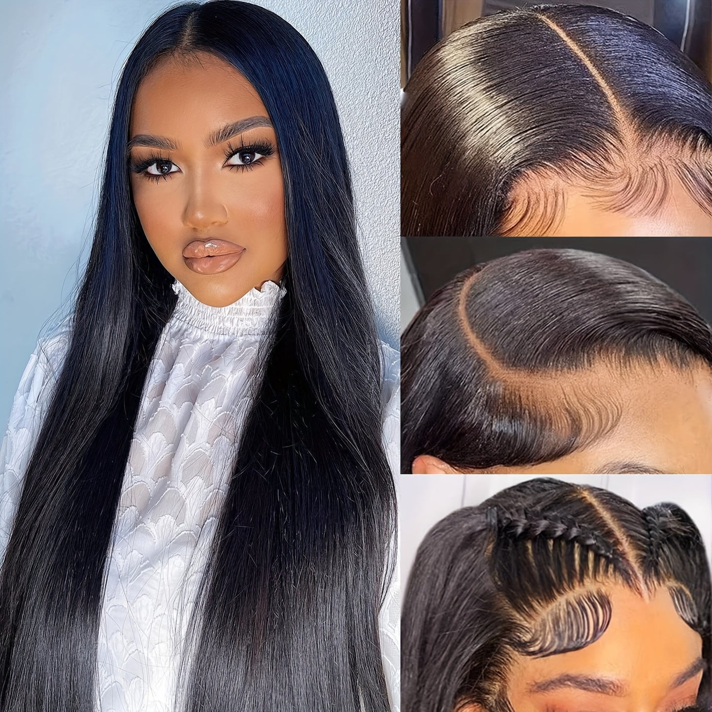 34 Inch 5X5 Glueless Lace Front Wigs Human Hair Pre Plucked With Baby Hair 250% Density Real Human Hair Wig Straight 5X5 HD Lace Frontal Wigs