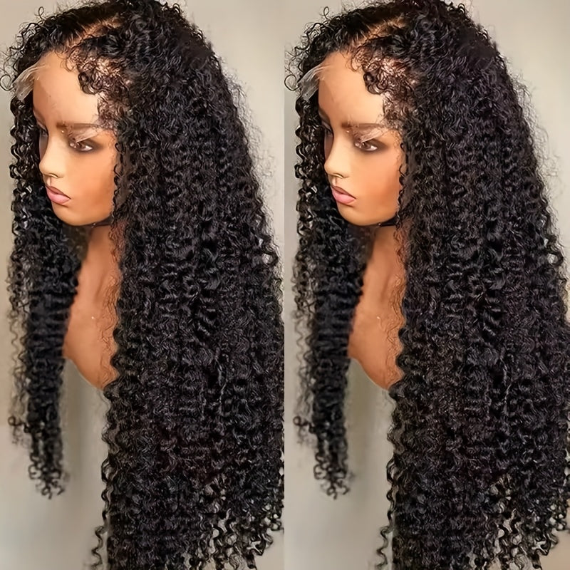 250% Density 4C Kinky Curly Human Hair Wig with 13x4 HD Lace Front - Pre-Bleached & Pre-Plucked Baby Hair, Breathable Swiss Lace for Zero Stress Wear, Realistic Scalp & Summer Comfort (Afro Curly, All Ethnicities), Comfortabl