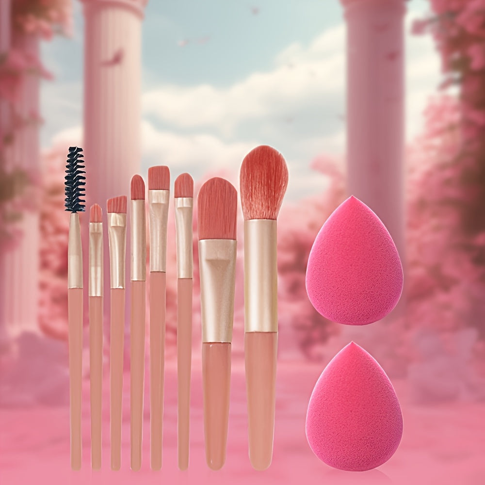 Makeup Set Gift Box Lipstick Eyebrow Pencil Eye Shadow Dish Makeup Tool Combination Durable Waterproof Lip Gloss Outdoor Travel Essential Makeup Bag Long-Lasting Beauty Solution Perfect Mother'S Day Gift