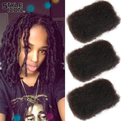 Styleicon Afro Kinky Bulk Human Hair Brazilian Remy Afro Kinky Bulk 1.76 oz/ Pcs Kinky Curly Hair Crochet For Braids No Weft