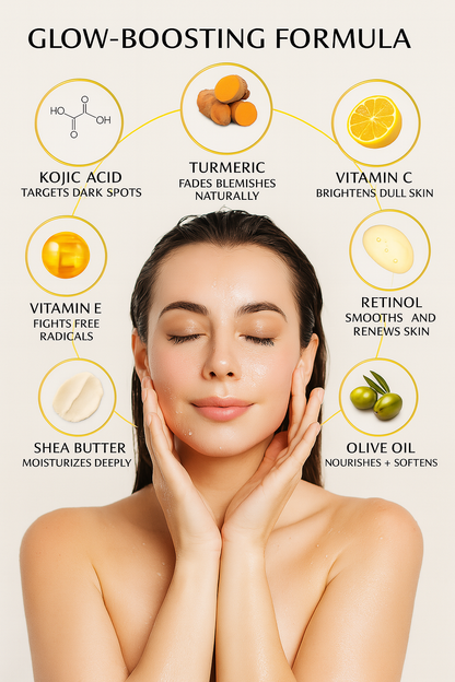 Twinsy Lux Best Tumeric Kojic Acid Soap For Dark Spots Remover For All Skin Type (2 pk)