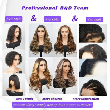 4C Kinky Curly Human Hair Wig with 13x4/13x6 Breathable Lace Front & Youngsters Hair - Undetectable Invisible Edge, Soft Water Wave Texture, Mixed Color (Black) 18-30 Inch for Everyday & Special Occasions, Special Occasion Wi