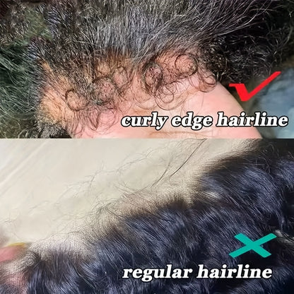 250% Density 4C Kinky Curly Human Hair Wig with 13x4 HD Lace Front - Pre-Bleached & Pre-Plucked Baby Hair, Breathable Swiss Lace for Zero Stress Wear, Realistic Scalp & Summer Comfort (Afro Curly, All Ethnicities), Comfortabl