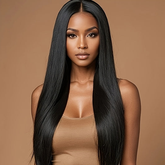 34 Inch 5X5 Glueless Lace Front Wigs Human Hair Pre Plucked With Baby Hair 250% Density Real Human Hair Wig Straight 5X5 HD Lace Frontal Wigs