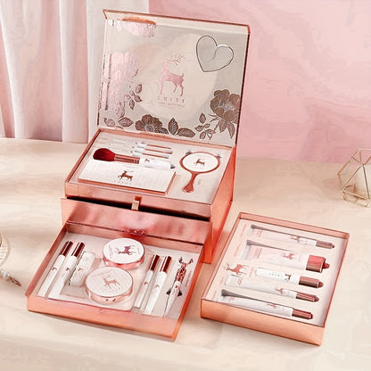 [20pcs Luxury Makeup Set] 20pcs Yilu High-end Luxury Makeup And Skin Care Set Gift Box | Complete Set With Eyeshadow, Lipstick, Mascara, Concealer And Other Makeup And Skin Care Tools | Send Mom, Send Friends, Holiday Gifts,
