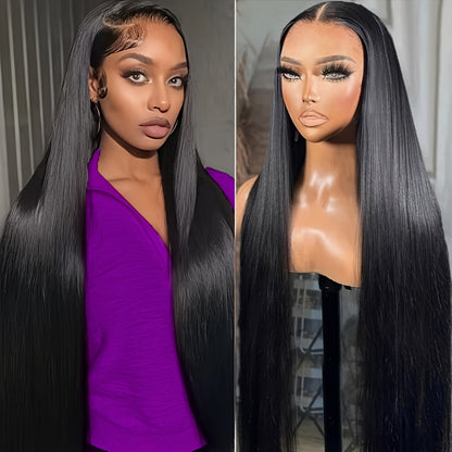 34 Inch 5X5 Glueless Lace Front Wigs Human Hair Pre Plucked With Baby Hair 250% Density Real Human Hair Wig Straight 5X5 HD Lace Frontal Wigs