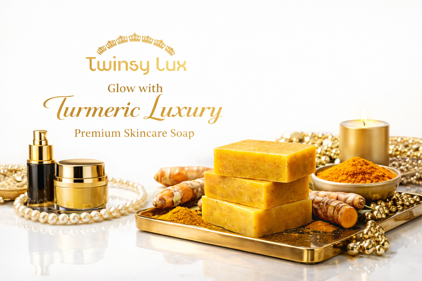 LEMON TUMERIC & ACID KOJIC SOAP BRIGHTNING BAR WITH VITAMIN C COMPLEX FOR FACE AND BODY SKIN, SOAP NET (SET OF 3,6,12)