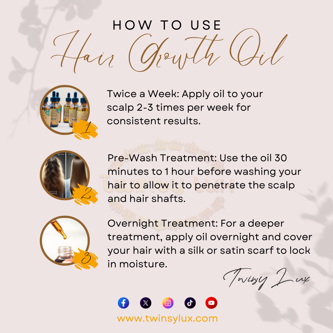 Twinsy Lux Hair Growth Oil Rosemary Mint Nourishing Scalp & strengthening density 100% pure plant Hair oil treatment for all Hair type