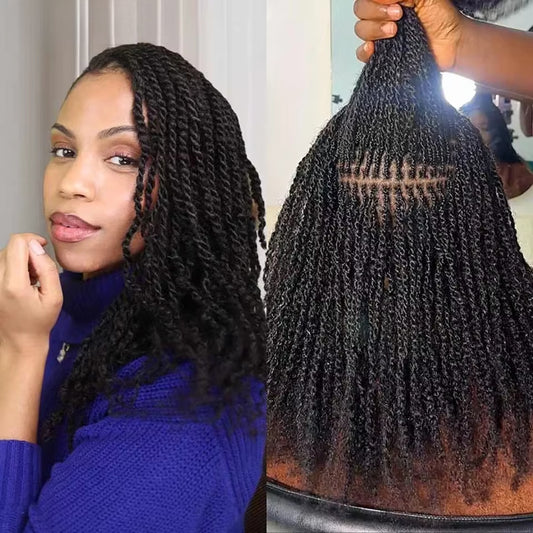 Afro Kinky Bulk Hair No Attachment 100% Remy Dreadlock Hair Peruvian Afro Kinky Bulk Natural Color Kinky Curly Hair for Twist Crochet Braiding Hair 100% Remy Human Bulk Hair