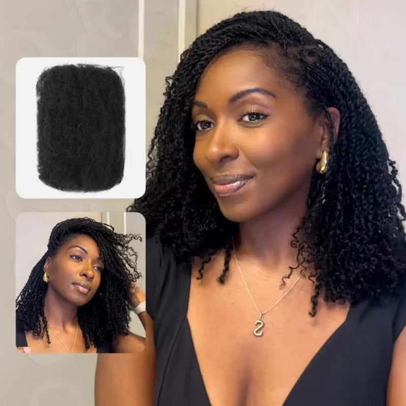 Styleicon Afro Kinky Bulk Human Hair Brazilian Remy Afro Kinky Bulk 1.76 oz/ Pcs Kinky Curly Hair Crochet For Braids No Weft