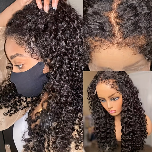 250% Density 4C Kinky Curly Human Hair Wig with 13x4 HD Lace Front - Pre-Bleached & Pre-Plucked Baby Hair, Breathable Swiss Lace for Zero Stress Wear, Realistic Scalp & Summer Comfort (Afro Curly, All Ethnicities), Comfortabl