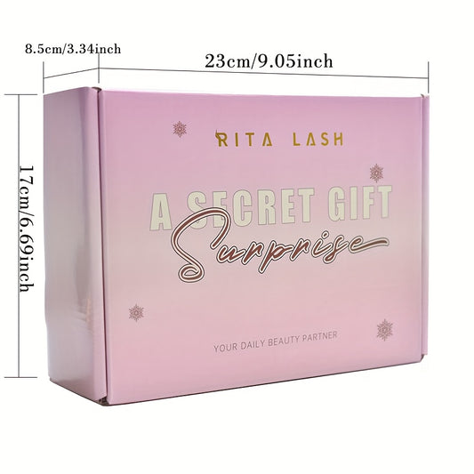 High Qulity Rita Individual False Eyelashes Extension Kit Curl Wispy Style, 12 Box Lashes with Glue&Bond Seal&Remover&Curler, Individual Lashes Makeup Kit